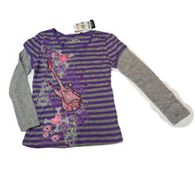 Load image into Gallery viewer, Girls Fun Spirit, striped long sleeve t-shirt / top, NEW, size 7,  