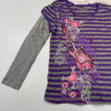 Load image into Gallery viewer, Girls Fun Spirit, striped long sleeve t-shirt / top, NEW, size 7,  