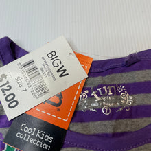 Load image into Gallery viewer, Girls Fun Spirit, striped long sleeve t-shirt / top, NEW, size 7,  