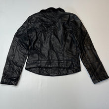 Load image into Gallery viewer, Girls Fun Spirit, black faux leather jacket, EUC, size 6,  