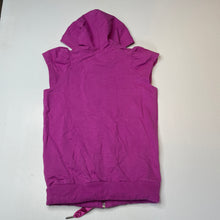 Load image into Gallery viewer, Girls Lonsdale, stretchy hooded zip up top, EUC, size 6,  