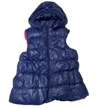 Load image into Gallery viewer, Girls L&amp;D, fleece lined hooded puffer vest / jacket, EUC, size 10,  