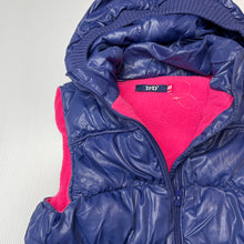 Load image into Gallery viewer, Girls L&amp;D, fleece lined hooded puffer vest / jacket, EUC, size 10,  