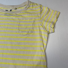 Load image into Gallery viewer, Girls Cotton On, yellow stripe cotton t-shirt / top, GUC, size 6,  