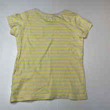 Load image into Gallery viewer, Girls Cotton On, yellow stripe cotton t-shirt / top, GUC, size 6,  
