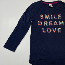 Load image into Gallery viewer, Girls Target, navy cotton long sleeve t-shirt / top, EUC, size 8,  