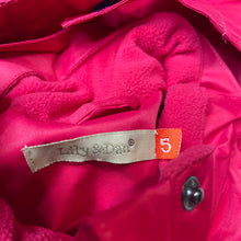 Load image into Gallery viewer, Girls Lily &amp; Dan, fleece lined waterproof jacket / coat, EUC, size 5,  