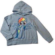 Load image into Gallery viewer, Girls My Little Pony, Rainbow Dash fleece lined hoodie sweater, GUC, size 5,  