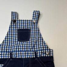Load image into Gallery viewer, Boys Dymples, blue check overalls / dungarees, EUC, size 2,  