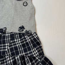 Load image into Gallery viewer, Girls spliced, ribbed / check dress, armpit to armpit: 26.5cm, FUC, size 4, L: 44cm