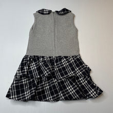 Load image into Gallery viewer, Girls spliced, ribbed / check dress, armpit to armpit: 26.5cm, FUC, size 4, L: 44cm