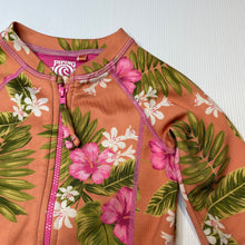 Load image into Gallery viewer, Girls Piping Hot, long sleeve swim one-piece / surfsuit, pilling, FUC, size 4,  