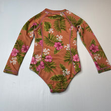 Load image into Gallery viewer, Girls Piping Hot, long sleeve swim one-piece / surfsuit, pilling, FUC, size 4,  