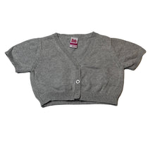 Load image into Gallery viewer, Girls H&amp;T, grey / silver knit short sleeve cardigan, FUC, size 5,  