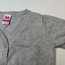 Load image into Gallery viewer, Girls H&amp;T, grey / silver knit short sleeve cardigan, FUC, size 5,  
