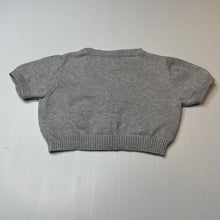 Load image into Gallery viewer, Girls H&amp;T, grey / silver knit short sleeve cardigan, FUC, size 5,  