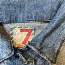 Load image into Gallery viewer, Girls Cotton On, blue stretch denim jacket, FUC, size 7,  