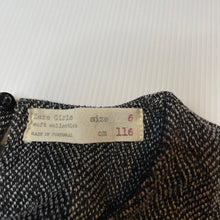 Load image into Gallery viewer, Girls Zara, black &amp; white short sleeve dress, GUC, size 6, L: 54cm