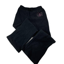 Load image into Gallery viewer, Girls H&amp;T, black fleece casual pants, elasticated, Inside leg: 48cm, EUC, size 6,  