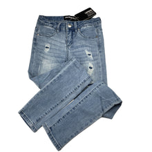 Load image into Gallery viewer, Girls Pavement, distressed stretch denim jeans, adjustable, Inside leg: 66.5cm, NEW, size 12,  