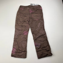 Load image into Gallery viewer, Girls 3 Pommes, soft feel floral cotton pants, adjustable, Inside leg: 37cm, NEW, size 3,  