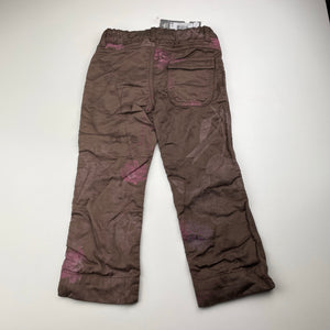 Girls 3 Pommes, soft feel floral cotton pants, adjustable, Inside leg: 37cm, NEW, size 3,  