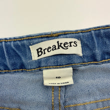 Load image into Gallery viewer, Girls Breakers, distressed stretch denim jeans, adjustable, Inside leg: 63cm, GUC, size 10,  