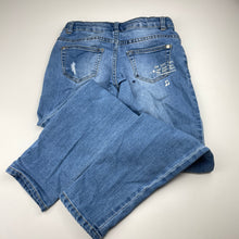 Load image into Gallery viewer, Girls Breakers, distressed stretch denim jeans, adjustable, Inside leg: 63cm, GUC, size 10,  