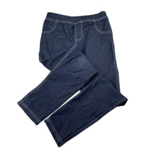 Load image into Gallery viewer, Girls Mango, stretchy denim leggings, unicorn, Inside leg: 52cm, GUC, size 6,  