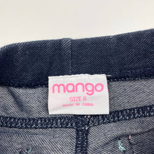 Load image into Gallery viewer, Girls Mango, stretchy denim leggings, unicorn, Inside leg: 52cm, GUC, size 6,  