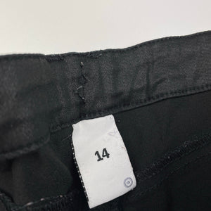 Girls Target, black lightweight stretchy pants, adjustable, Inside leg: 66cm, EUC, size 14,  