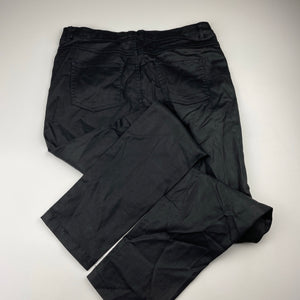 Girls Target, black lightweight stretchy pants, adjustable, Inside leg: 66cm, EUC, size 14,  