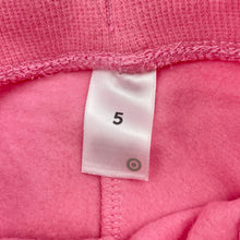 Load image into Gallery viewer, Girls Target, pink fleece lined track pants, Inside leg: 47cm, NEW, size 5,  