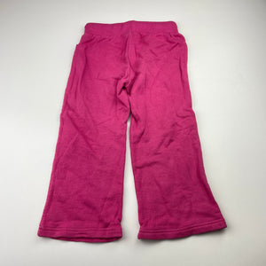 Girls Esprit, pink cotton casual pants, elasticated, Inside leg: 35.5cm, GUC, size 3,  