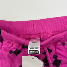 Load image into Gallery viewer, Girls Bonds, colourful cotton casual pants, elasticated, Inside leg: 38cm, NEW, size 4,  