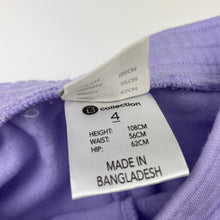 Load image into Gallery viewer, Girls B Collection, fleece lined track pants, elasticated, Inside leg: 42.5cm, EUC, size 4,  