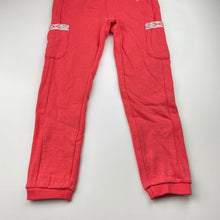 Load image into Gallery viewer, Girls Piping Hot, coral fleece lined track pants, elasticated, inside leg: 47.5cm, EUC, size 5,  