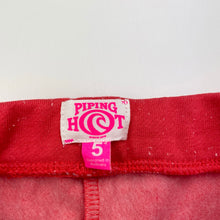 Load image into Gallery viewer, Girls Piping Hot, coral fleece lined track pants, elasticated, inside leg: 47.5cm, EUC, size 5,  