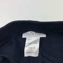 Load image into Gallery viewer, Girls Ollies Place, embellished navy stretchy pants / leggings, Inside leg: 46.5cm, EUC, size 6,  