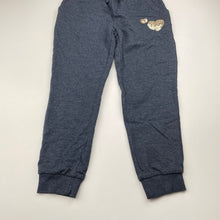 Load image into Gallery viewer, Girls H&amp;T, casual pants, elasticated, sequin hearts, Inside leg: 43cm, EUC, size 4,  
