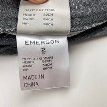 Load image into Gallery viewer, Girls Emerson, grey &amp; silver casual pants, elasticated, Inside leg: 32.5cm, EUC, size 2,  