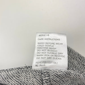 Girls Emerson, grey & silver casual pants, elasticated, Inside leg: 32.5cm, EUC, size 2,  