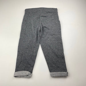 Girls Emerson, grey & silver casual pants, elasticated, Inside leg: 32.5cm, EUC, size 2,  