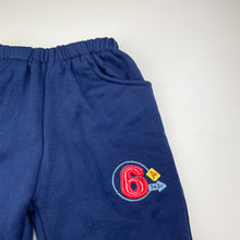 Load image into Gallery viewer, Boys Its Jumbo Time, navy fleece lined track pants, Inside leg: 27.5cm, EUC, size 2,  