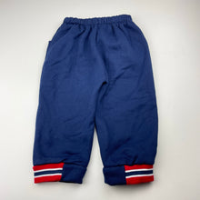Load image into Gallery viewer, Boys Its Jumbo Time, navy fleece lined track pants, Inside leg: 27.5cm, EUC, size 2,  