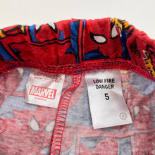 Load image into Gallery viewer, Boys Marvel, Spiderman pyjama pants / bottoms, EUC, size 5,  