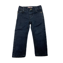 Load image into Gallery viewer, Boys TWENTY4, dark denim jeans, adjustable, Inside leg: 28.5cm, GUC, size 1,  