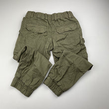 Load image into Gallery viewer, Boys H&amp;M, lined khaki cotton cargo pants, Inside leg: 41cm, NEW, size 4,  