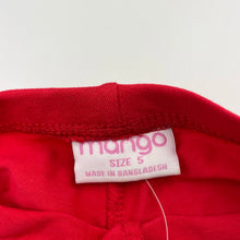 Load image into Gallery viewer, Girls Mango, red cropped leggings, Inside leg: 33cm, NEW, size 5,  