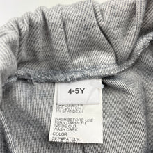 Load image into Gallery viewer, Boys grey, soft feel pants, elasticated, Inside leg: 35cm, EUC, size 4-5,  